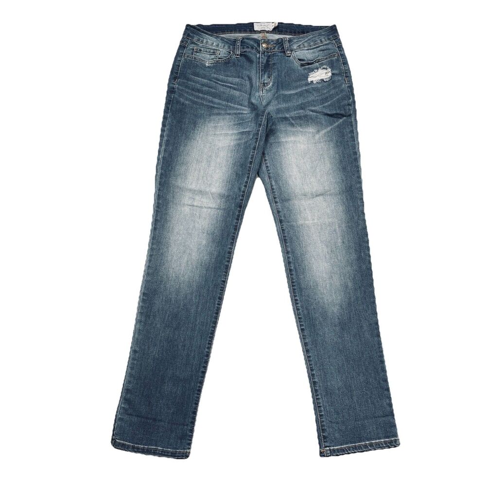 Weatherproof Vintage Boyfriend Jeans 4 (31x31) Blue Distressed Stretch Womens